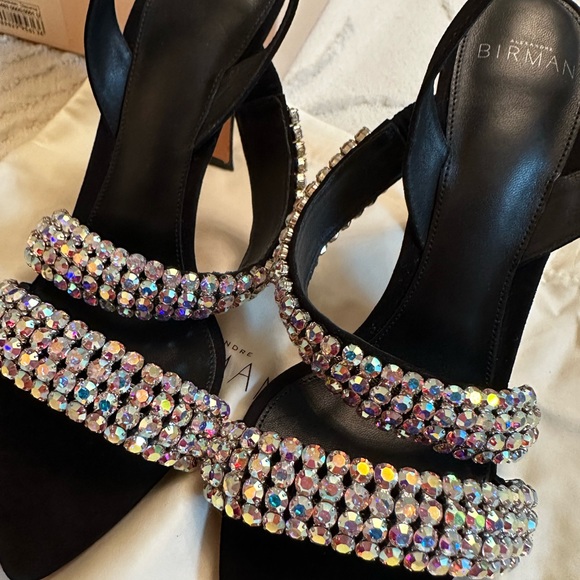 Alexandre Birman 39 Alanis Embellished Suede Slingback Sandals - Picture 15 of 15